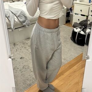 TNA Light Gray Sweatfleece Pants